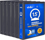 3 Ring Binder 1-1/2 Inch, ViVin Sturdy 1.5"-Round Ring Binder by ViVin
