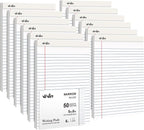 ViVin 5 x 8 Inch Legal Pads, 12 Pack, Narrow Ruled, 50 Sheets Per Writing Pad by ViVin