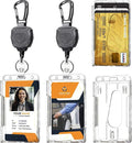 Badge Holder Retractable Clip Heavy Duty Carabiner Badge Reel Keychain by Piffny