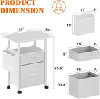 GYIIYUO 2 Drawer File Cabinet - Image 3
