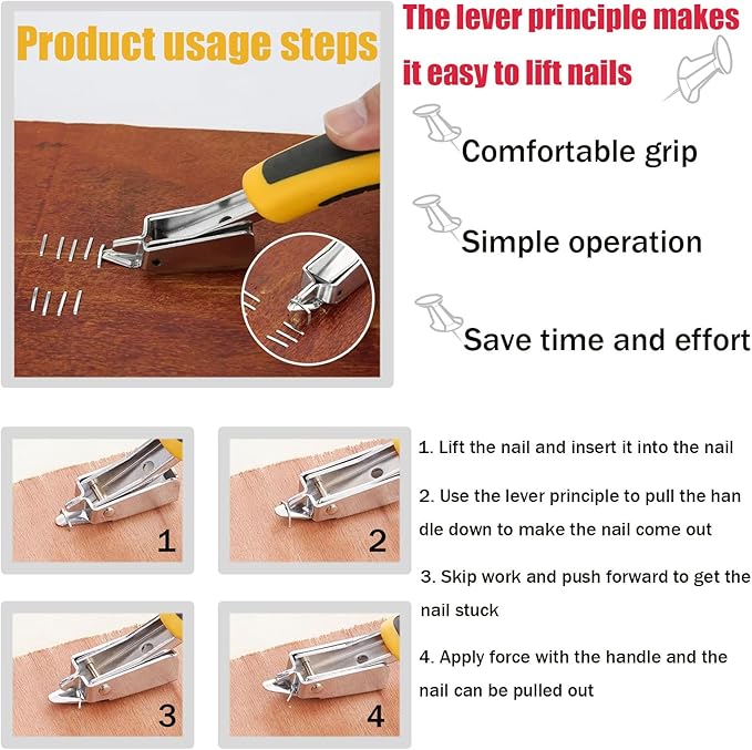 Sichgitzo 4-Piece Staple & Tack Remover Tool Set - Image 5