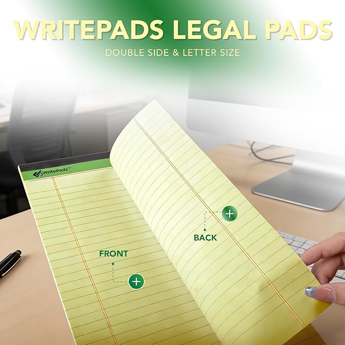 KAISA Legal Notepads 8.5"x11.75"，12pads note pads office supplies Recycled - Image 3
