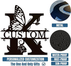 Personalized Custom Letter Name metal Signs, Custom Black Letter Monogram Wall - Image 6
