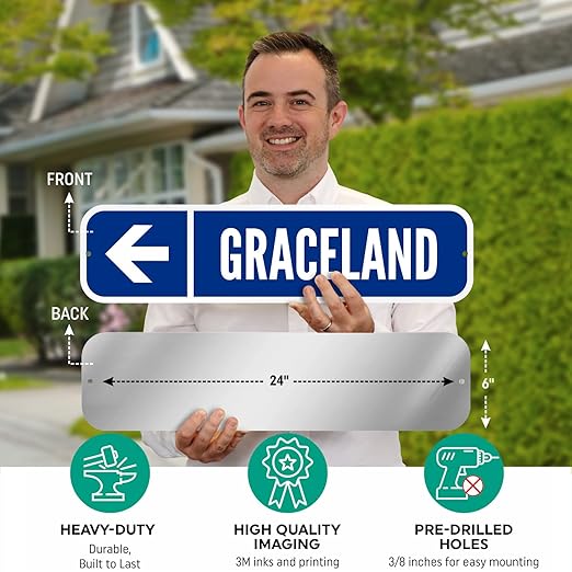 SmartSign Customize Your Own Blue Street Sign - Image 2