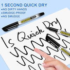 SFAIH 100 Black Permanent Markers Bulk -1s Quick Drying, Fine Point Markers - Image 4