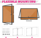 Enclosed Bulletin Board, Cork Noticeboard Board - Image 4
