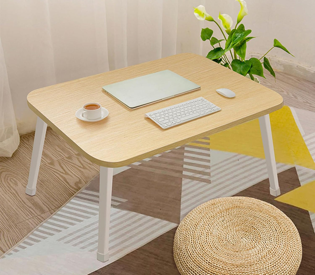 Foldable Laptop Desk for Bed, Bed Laptop Table, Foldable Portable Lap Bed Tra...
