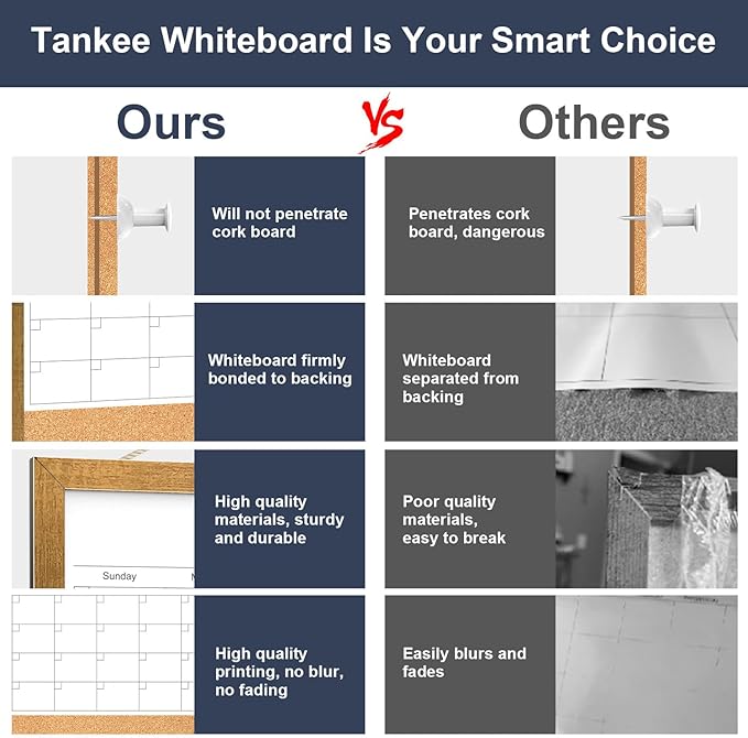 Calendar Whiteboard for Wall, 17x13 Inches White Board Calendar Dry Erase - Image 3