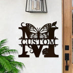 Personalized Custom Letter Name metal Signs, Custom Black Letter Monogram Wall - Image 2