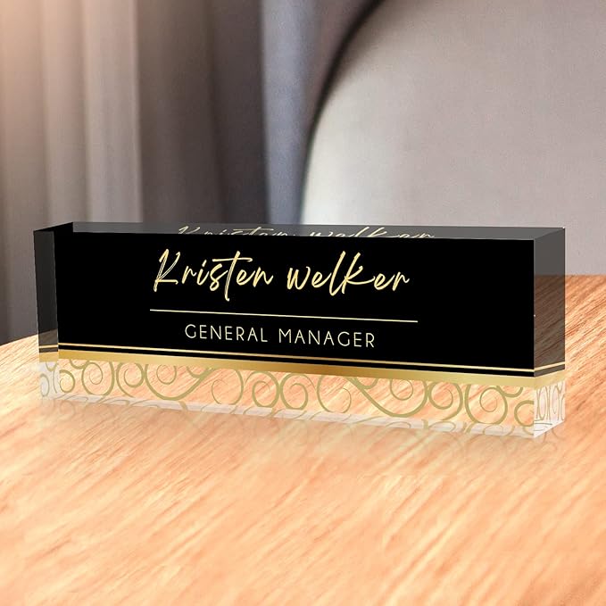 Custom Name Plate for Desk, Desk Name Plate Personalized, Office Decor for by SalaGraphics