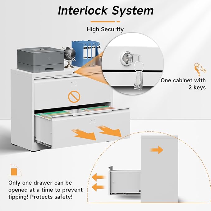 Bestoo 2-Drawer Lateral File Cabinet - Image 6