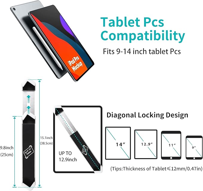 YOOZ Anti Theft Tablet Holder, Secure Desktop iPad Mount Lock, All Metal - Image 5