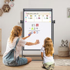Stand White Board Magnetic 40 x 28 inches Dry Erase Board Double Sided Height - Image 6
