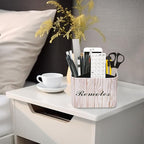 Hennaja Square Leather Art Supply Organizer, Remote Control Holder - Image 9
