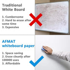 AFMAT Whiteboard Sticker, Stain-Proof & Super Sticky, No Ghost After 60 Days - Image 4
