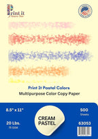 PrintIt Colors Multipurpose Paper, 20 lbs., 8.5" x 11", 500 Sheets/Ream – by Unknown