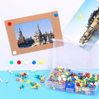 Glarks 1000pcs Vinyl-Coated Thumbtacks and Push Pins Set, Included 500pcs - Image 6