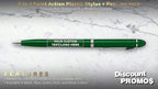 DISCOUNT PROMOS Custom Twist Action Plastic Stylus Pens, Personalized Bulk Pack - Image 2