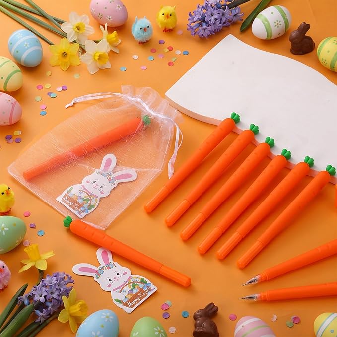 Eaasty 36 Set Easter Gifts Bulk Carrot Ballpoint Pens - Image 6