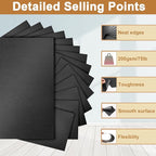 Silunkia 40 Sheets Black Shimmer Cardstock 8.5 x 11 Halloween Cards, 75lb - Image 3