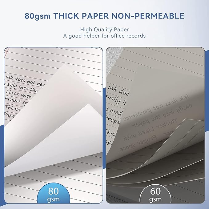 Nichela 5" x 8" Note Pads 10 Pack of Legal Pads 21lb Notepad College Ruled - Image 6