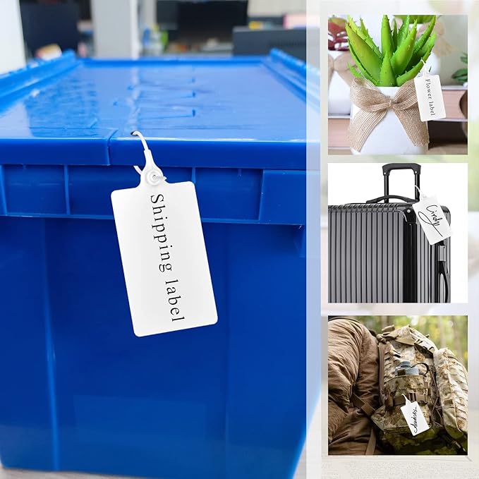 100 Plastic Shipping Tags - Image 5