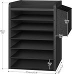 HOOBRO Adjustable Countertop Mail Sorter, 6 Tier Wooden Paper Organizer - Image 2