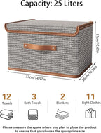 Tuza 4 Pack Storage Bins with Lids, Collapsible Closet Organizer Container - Image 2