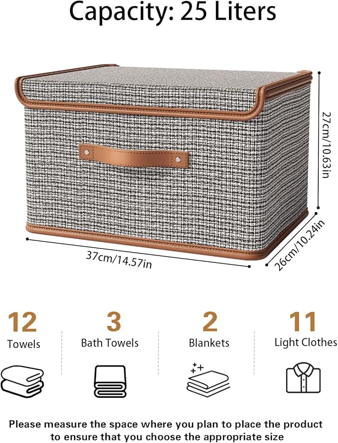 Tuza 4 Pack Storage Bins with Lids, Collapsible Closet Organizer Container - Image 2