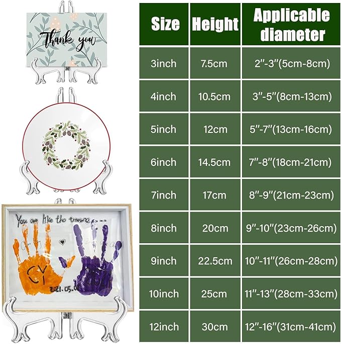 LonlyEagle 6 Pack 9 Inch Clear Plastic Easels or Stand/Plate Holders to Display - Image 2