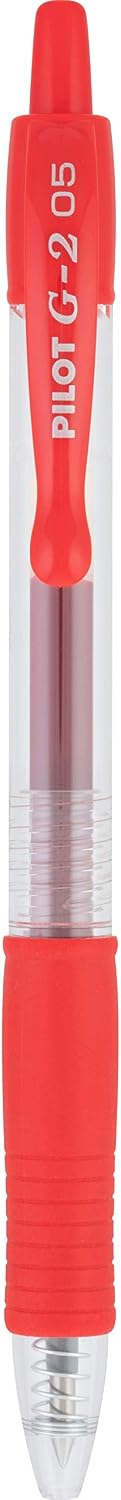 PILOT, G2 Premium Gel Roller Pens, Extra Fine Point 0.5 mm, Pack of 14, Red