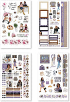 Hobonichi Compatible A5 Planner Sticker Book – Coffee Queen Collection Coffee-Themed Decorative & Functional Stickers for Cousin & Weeks Size Planners, Journals & Creative Planning