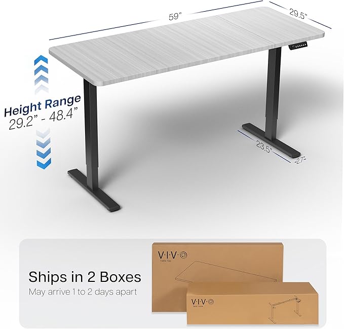 VIVO Electric 60 x 30 in Standing Desk, Memory Height Adjustment, 1B Series - Image 3