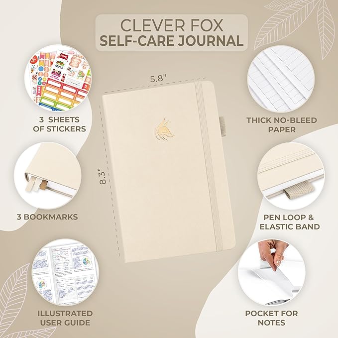 Clever Fox Self-Care Journal – Daily Reflection Notebook – Mental Health & - Image 5