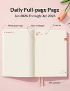 SUNEE 2026 Daily Planner A5 Hardcover – Hourly Schedule Organizer - Image 2
