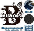 Personalized Custom Letter Name metal Signs, Custom Black Letter Monogram Wall - Image 6