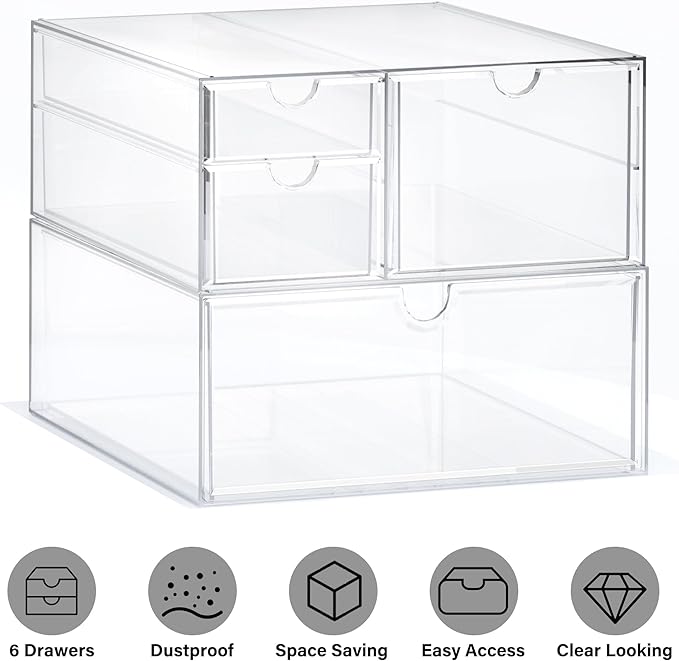 Prsildan Acrylic Drawer Makeup Organizer - Image 5