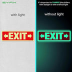 iSYFIX Exit Signs with Directional Right & Left Arrow, Glow in the Dark - Image 2