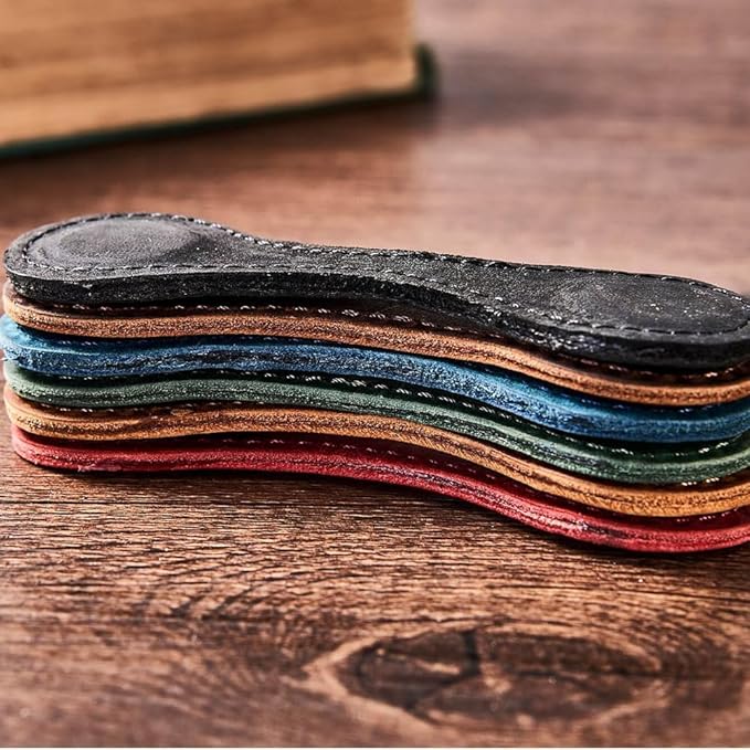 Personalized Magnetic Leather Bookmark, 26 Letters Custom Leather Bookmarks - Image 4