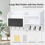 Lwenki Mail and Key Holder – Wall Mount Key Hanger - Image 6