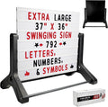 Excello Global Products Swinging Changable Message Sidewalk Sign: 37" x 36" Sign by ExcelloGlobalProducts