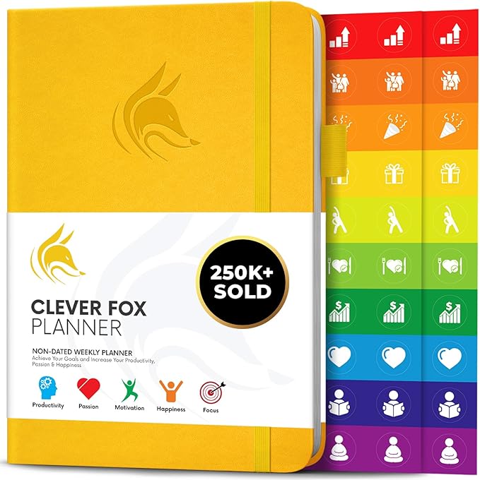 Clever Fox Planner – Undated Weekly & Monthly Planner by CleverFox