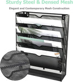 EASEPRES Desk File Organizer Mesh 6-Tier, Hanging Wall Mount Document - Image 4