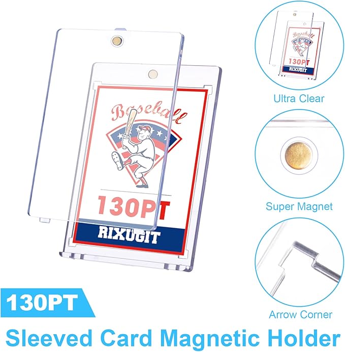 25-Pack Sleeved Magnetic Card Holders -130pt One Touch Card Holder, - Image 3