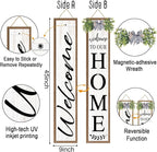 Double-sided Welcome to Our Home Wooden Sign Stand - Image 3