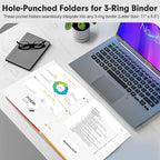 Two Pocket Portfolio Folders, PANDRI 60 Pack 3 Hole Punched 2 Pocket Folders - Image 5