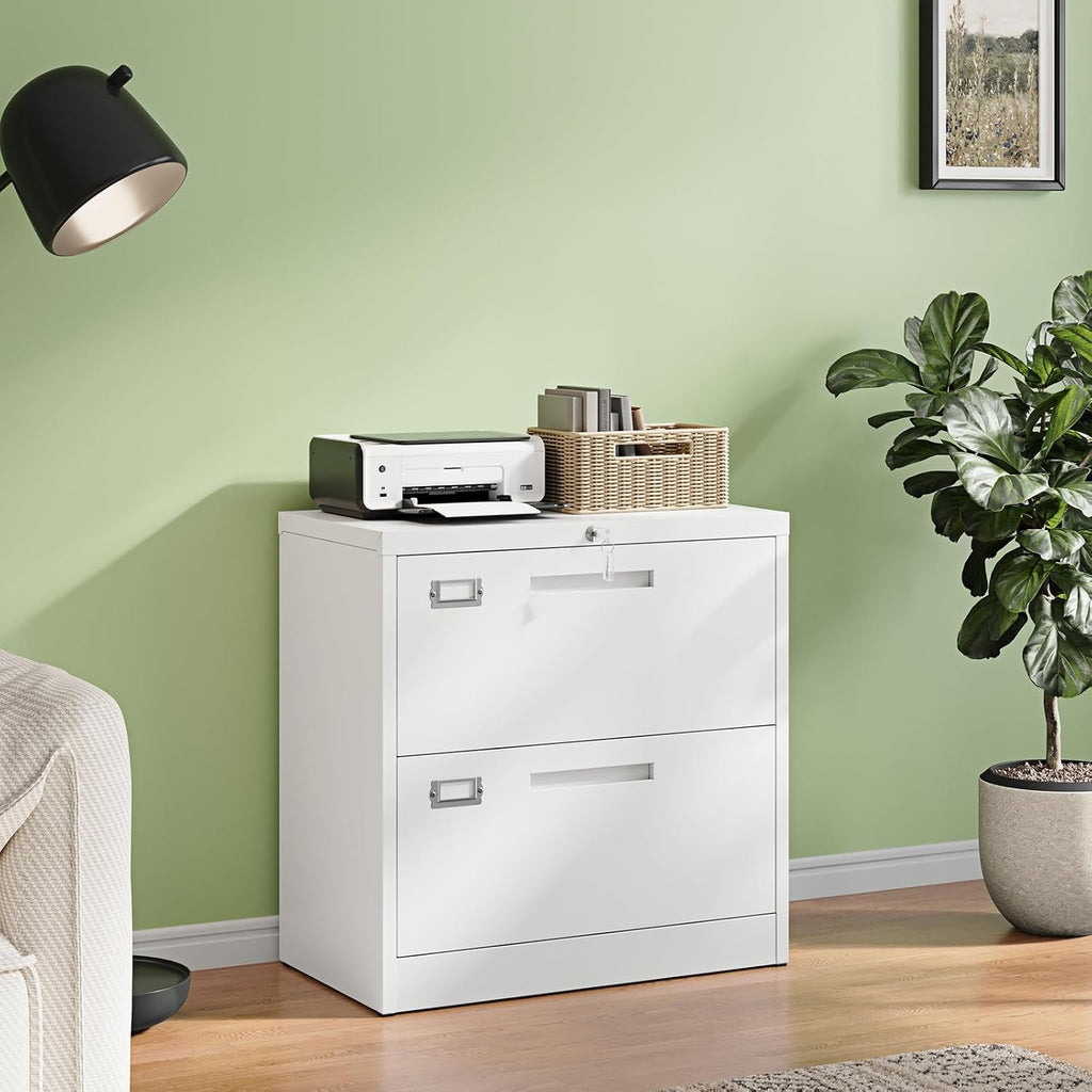 letaya 2 drawer file cabinet with lock,metal lateral shown in use