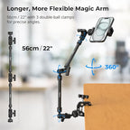 SMALLRIG 22" Magic Arm Clamp, Overhead Phone Mount Holder Stand, Flexible Desk - Image 3