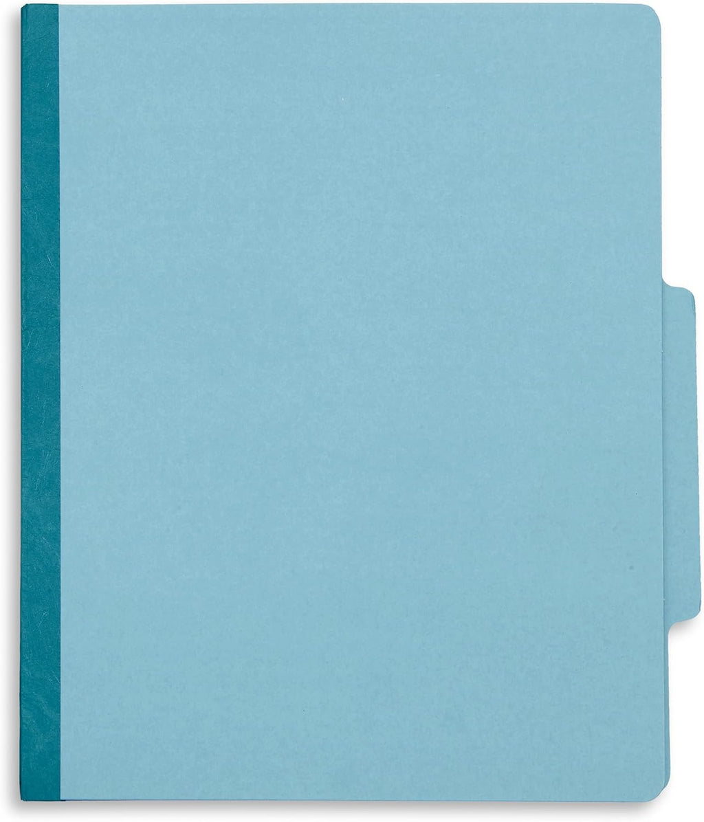 Blue Summit Supplies 10 Classification Folders, 3 Divider, Light Blue | Heavy-duty, letter size, 2 in expansion, 2 prong fasteners, 3 dividers, for medical and legal files