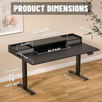 ExaDesk 63 x 30 Inch Electric Standing Desk - Image 3